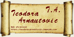 Teodora Arnautović vizit kartica